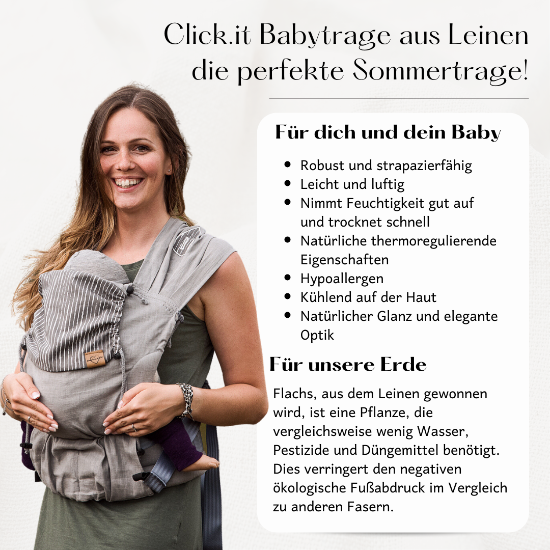 Click.it Babysize aus Leinen - Ava -