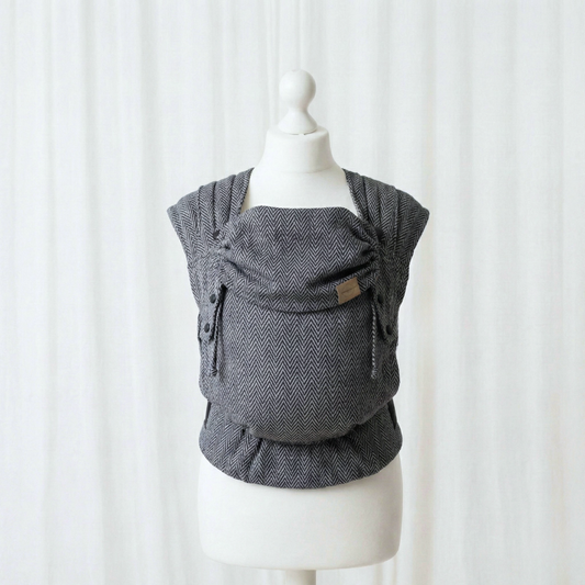 Click.it Babytrage ab Geburt von SimpleeBaby – ergonomische FullBuckle Trage für Neugeborene und das komplette erste Lebensjahr - grau