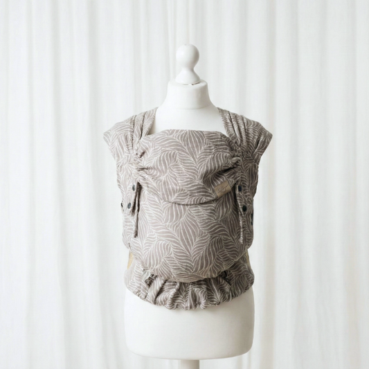 Click.it Babytrage ab Geburt – ergonomische FullBuckle Trage für Neugeborene und das komplette erste Lebensjahr - beige