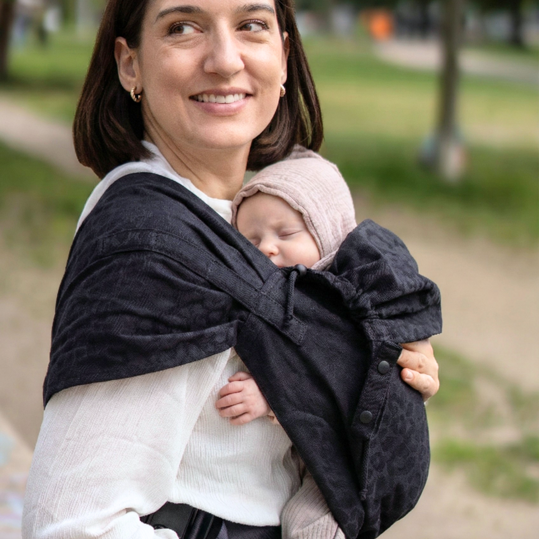 Babytrage für Neugeborene – FullBuckle Trage mit verstellbarem Steg, passt Mama und Papa