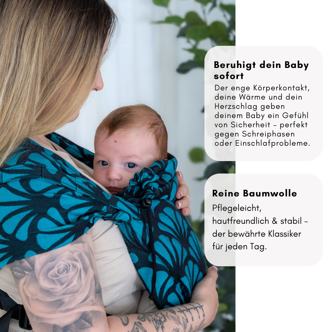 Babytrage Neugeborene – Nähe, Wärme und Herzschlag beruhigen Babys zuverlässig und helfen beim Einschlafen